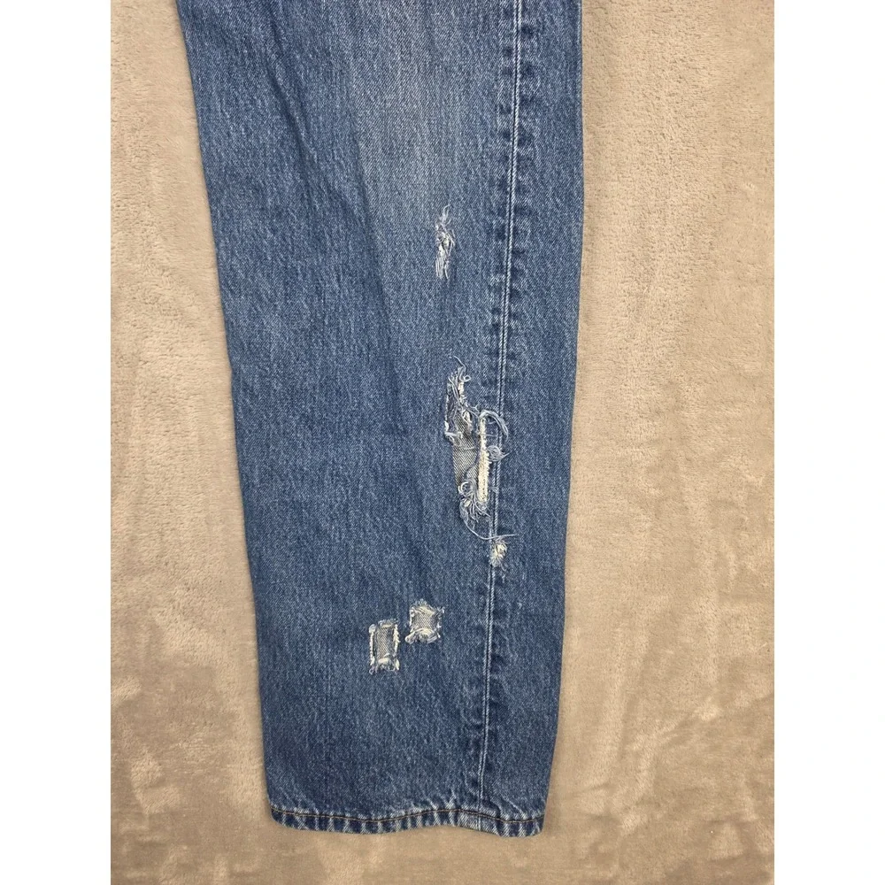 Vintage Levi's 501 Jeans Men 38x34 Fit 36x34 Blue Distressed Button Fly USA Made